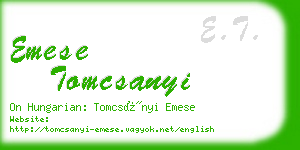 emese tomcsanyi business card